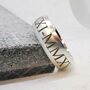 Men's Roman Numerals Personalised Silver Ring, thumbnail 3 of 8