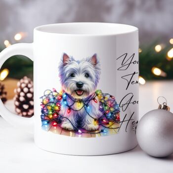 Personalised West Highland Terrier In Christmas Lights, 6 of 10