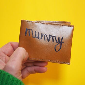 Grandma's Leather Cardholder With Your Handwriting, 4 of 7