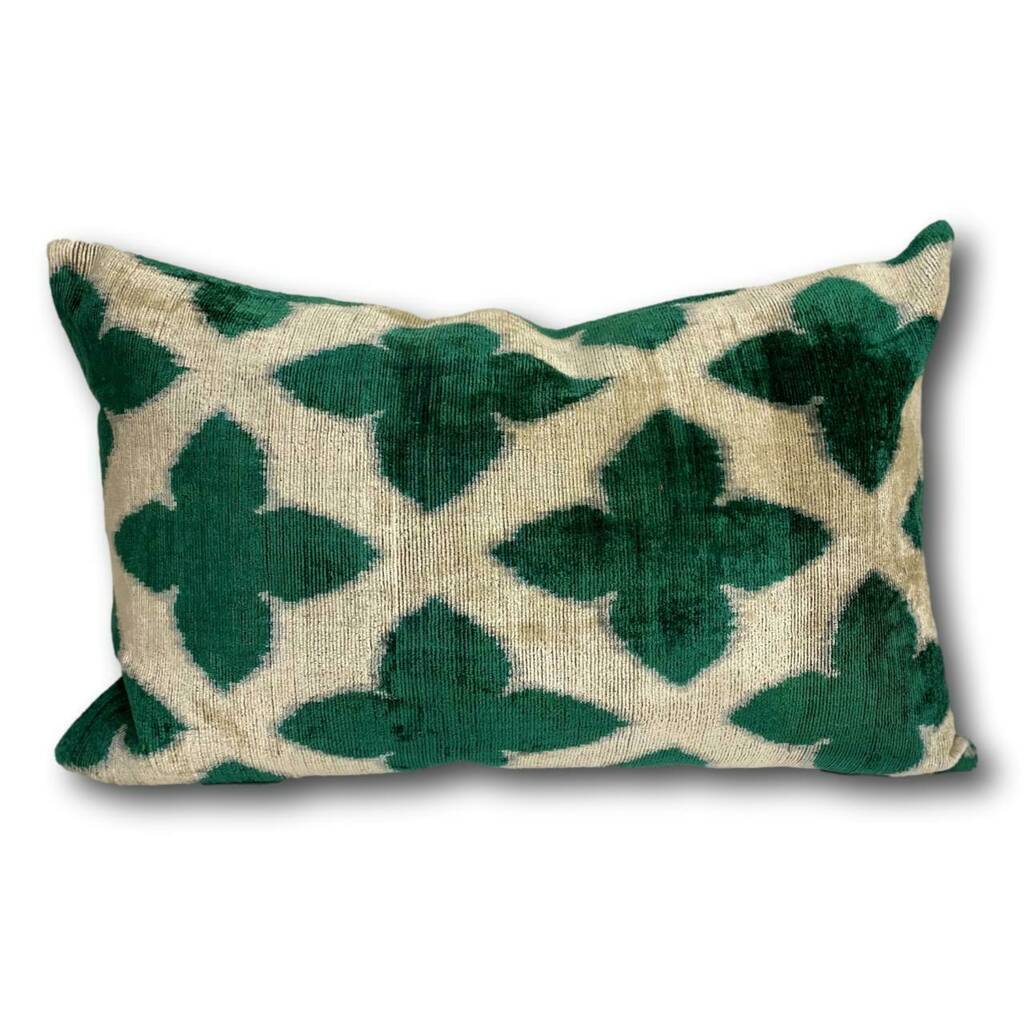 Emerald Green Velvet Cushion, 1 of 4