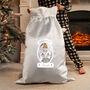 Personalised Christmas Gonk Luxury Silver Grey Sack, thumbnail 2 of 3