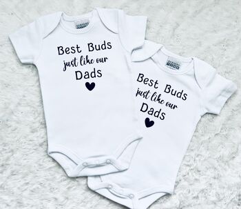 Best Buds Just Like Our Dads Baby Vests, 4 of 8