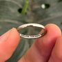 Minimalistic 5mm Engraved Silver Band Ring Unisex, thumbnail 2 of 12