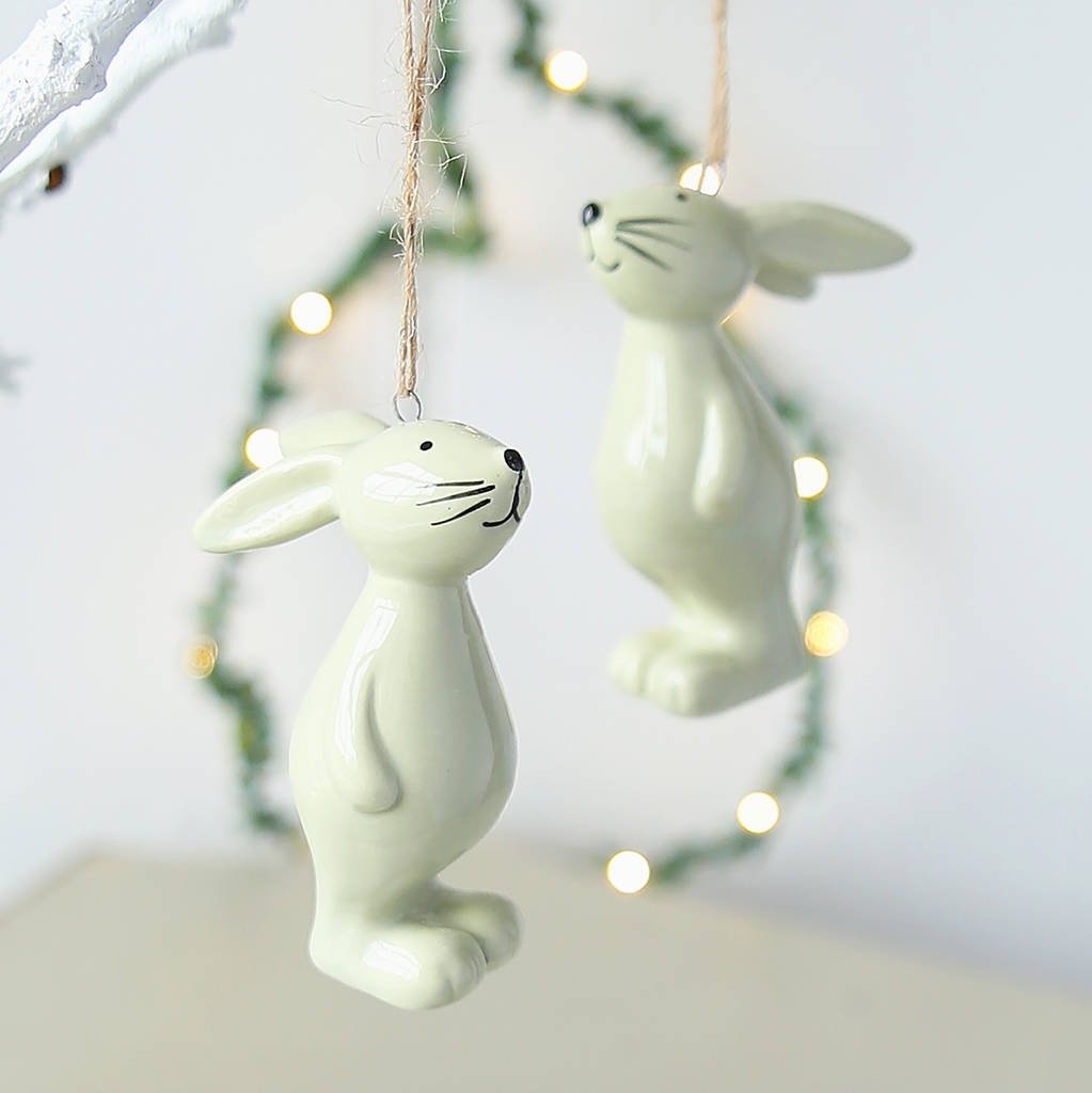 Standing Rabbit Hanging Decoration By Clem & Co | notonthehighstreet.com