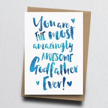 'The Most Amazingly Awesome Godfather' Greeting Card, 2 of 2