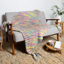 Ellie Rainbow Blanket Easy Knitting Kit, thumbnail 1 of 9