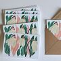 Linocut Snowdrop Notecards Set Of Eight, thumbnail 1 of 11