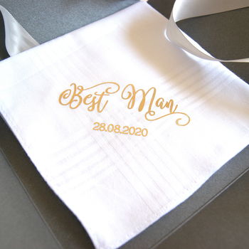 Best Man Wedding Gift Keepsake Handkerchief, 4 of 7