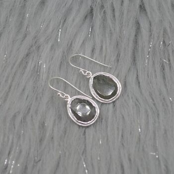 Moss Agate Sterling Silver Earrings, 3 of 8