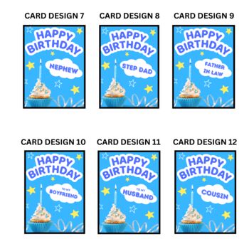 'Happy Birthday' For Him Personalised Treat Card, 3 of 6