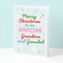 Amazing Grandma And Grandad Christmas Card, thumbnail 1 of 3