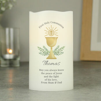 Personalised First Holy Communion LED Candle, 4 of 4