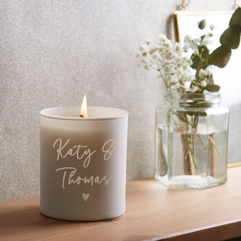 Gift For Girlfriend Personalised Couples Names Candle, 2 of 11