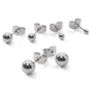 Stainless Steel Ball Stud Earrings, thumbnail 2 of 8