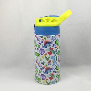 Dinosaur Personalised Insulated Kids Water Bottle, 5 of 8