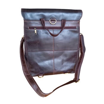 Carlton Full Leather Backpack / Messenger Bag, 7 of 12