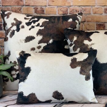 Cowhide Pattern Velvet Cushions, 5 of 12