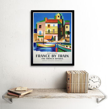 France Train Railway Fench Riviera Retro Ad Art Print, 2 of 3