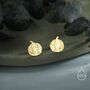 Sterling Silver Pumpkin Squash Stud Earrings, thumbnail 6 of 12