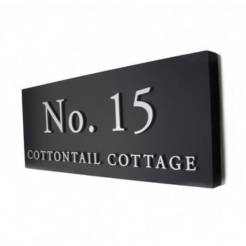 Personalised House Sign With Raised Silver Lettering, 5 of 8