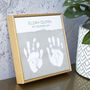Baby Hand And Footprint Colour Wash Framed Tile, thumbnail 2 of 5