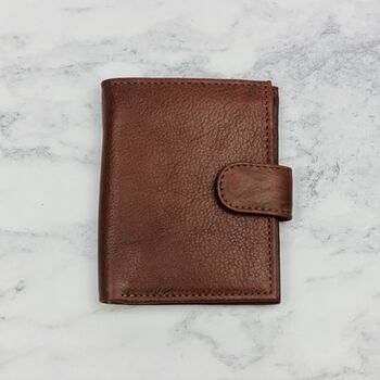 Personalised Leather Card Wallet With Zip Pocket, 4 of 7