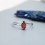 Genuine Red Garnet Ring In Sterling Silver, thumbnail 2 of 10
