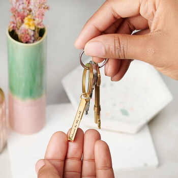 Personalised New Baby Bar Keyring, 2 of 6