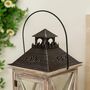 Wooden Candle Lantern Candle Holder, thumbnail 5 of 7