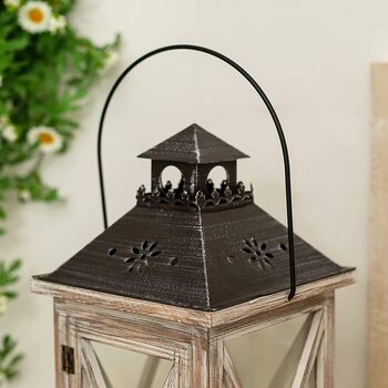 Wooden Candle Lantern Candle Holder, 5 of 7