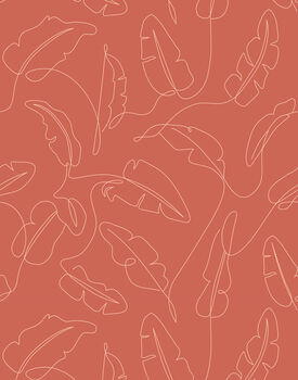 Continuous Line Tropical Wallpaper, 5 of 5