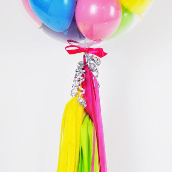 Personalised Unicorn Rainbow Clear Bubble Balloon, 2 of 4