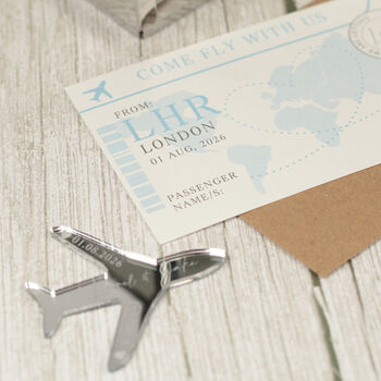 Boarding Pass Destination Wedding Invitation And Magnet, 7 of 10