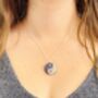 Yin Yang Glitter Charm Necklace / Zen Gift For Her / Minimal Spiritual Jewellery / Cute Statement Necklace, thumbnail 7 of 7