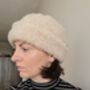 Pure Merino Wool Beanie Hat In Pastel Beige, thumbnail 2 of 5