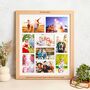 Personalised Solid Oak Nine Aperture Photo Frame With Mount, thumbnail 1 of 6