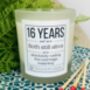 Personalised 16th Wedding Anniversary Candle, thumbnail 4 of 12