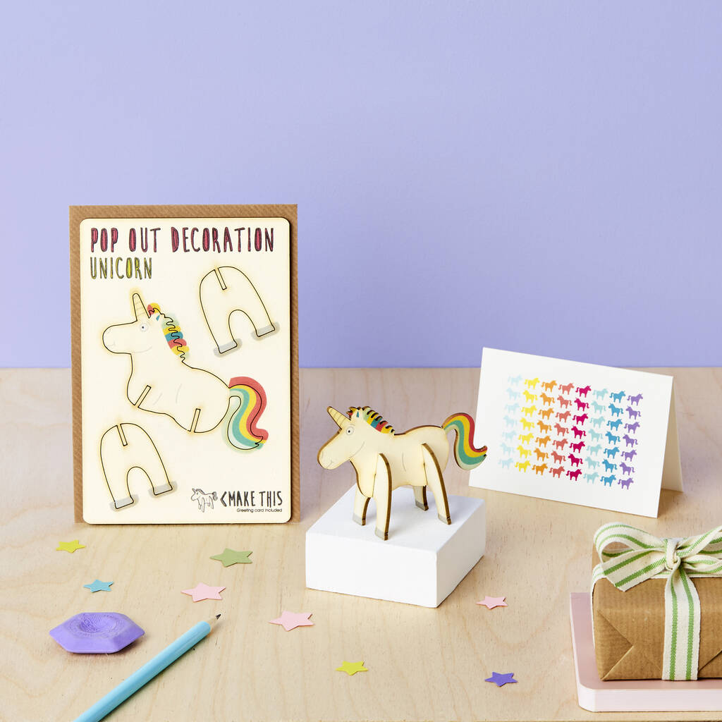 Pop Out Unicorn Greeting Card, 1 of 2