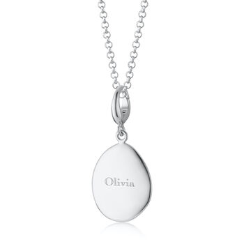 Engraved Pebble Necklace, Sterling Silver, 2 of 7