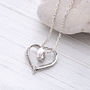 Friend Heart Message Pendant In Sterling Silver, thumbnail 1 of 5