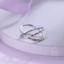 Sterling Silver Hammered Cross Ring, thumbnail 7 of 11