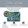 Cottage Garden Teal Water Resistant Outdoor Tablecloth, thumbnail 2 of 6