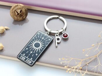 The Sun Tarot Card Personalised Keyring Whimsigoth. Witchy Accessories, 5 of 9