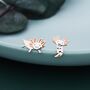 Mismatched Cute Axolotl Stud Earrings In Sterling Silver, thumbnail 1 of 9