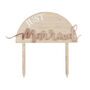 Just Married Wooden Wedding Cake Topper, thumbnail 2 of 3