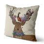 Scottish Woodland Deer Decorative Cushion, thumbnail 3 of 7