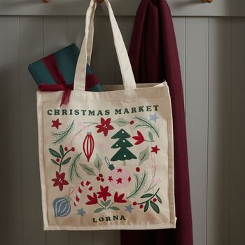 Personalised Christmas Market Tote Bag, 2 of 3