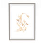 Gold White Koi Fish Silhouette Wall Art Prints, thumbnail 4 of 5