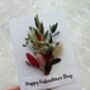 Happy Valentines Day Dried Flower Card, thumbnail 1 of 3