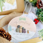 Personalised “Merry And Bright” Family Christmas Pebble Hanging Decoration, thumbnail 4 of 4